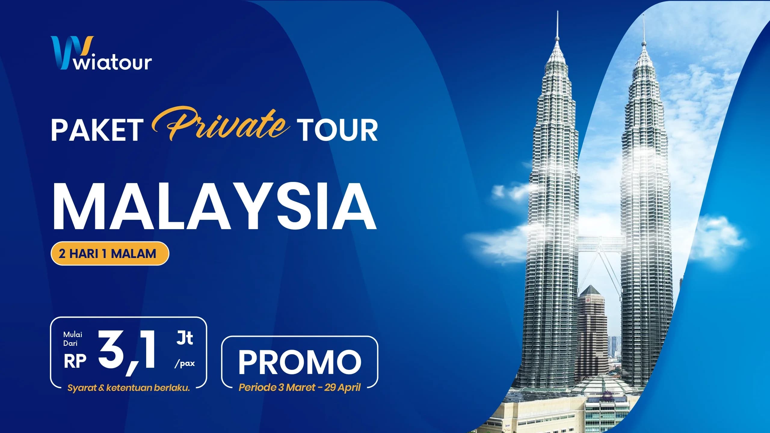 Hero Image Paket Private Tour Negara Malaysia. (2 Hari 1 Malam)